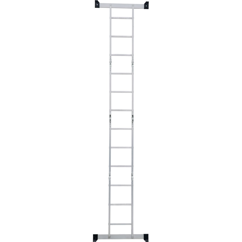 Лестница Новая Высота NV 1320403 четырехсекционная алюминиевая, 4.16 м, 4х3 ступеней