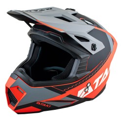 Мотошлем Ataki JK801 Valor красный/серый матовый, размер XL