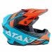 Мотошлем Ataki JK801 Valor оранжевый/голубой глянцевый, размер XL