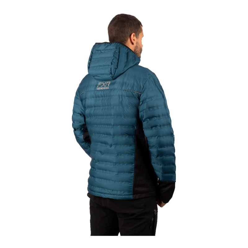 Куртка мужская FXR Podium Hybrid Quilted Slate/Hi Vis, синий, размер XL