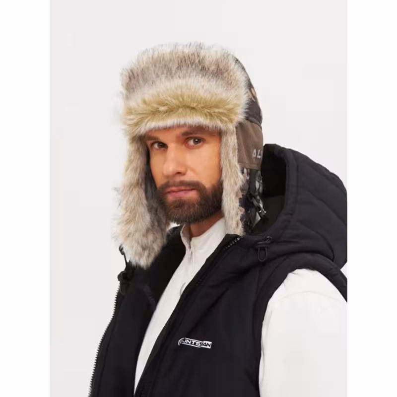 Шапка-ушанка с маской Huntsman Альтаир, Alova, цвет КМФ 005 (переплетение хаки), размер 58-60