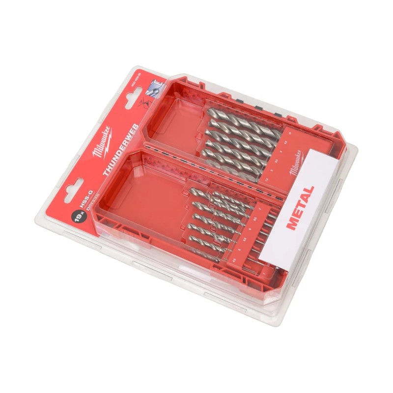 Набор сверл по металлу Milwaukee Thunderweb HSS-G, 19 шт