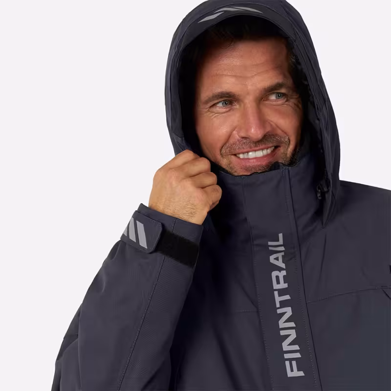 Костюм мужской Finntrail Outback 3753 DarkGrey, мембрана Hard-Tex, серый, размер 62-64 (XLK), 180-190  см