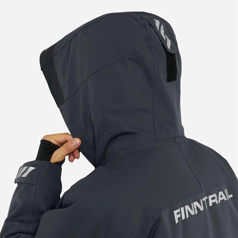 Костюм мужской Finntrail Outback 3753 DarkGrey, мембрана Hard-Tex, серый, размер 62-64 (XLK), 180-190  см