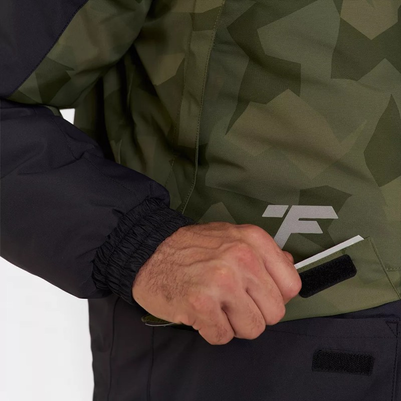 Коcтюм мужской Finntrail Nordy 3757 CamoShadowGreen, мембрана Hard-Tex, зеленый/черный, размер 42-44 (XS), 160-170 см