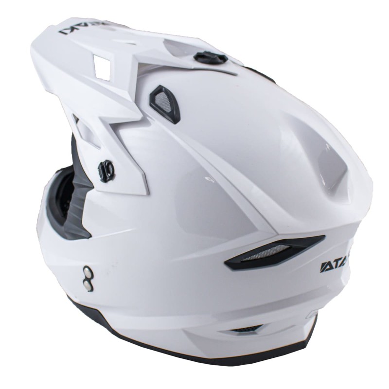 Мотошлем  Ataki JK801 Solid, белый, размер M