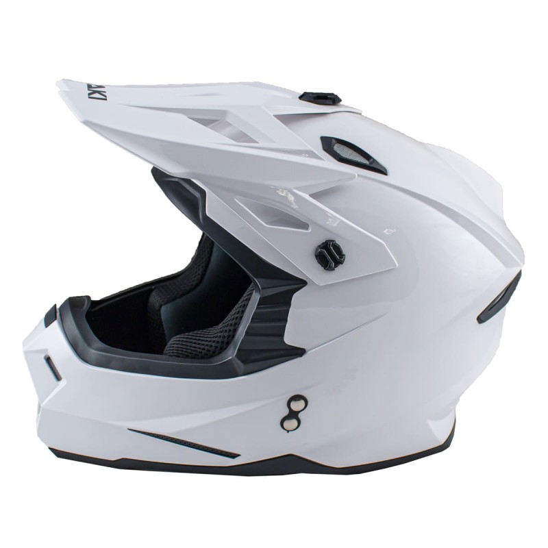 Мотошлем Ataki JK801 Solid, белый, размер S