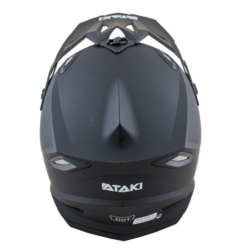 Мотошлем Ataki JK801 Solid, черный матовый, размер M