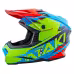Мотошлем  Ataki JK801 Splash, красный/синий/зеленый, размер S