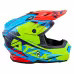 Мотошлем  Ataki JK801 Splash, красный/синий/зеленый, размер S
