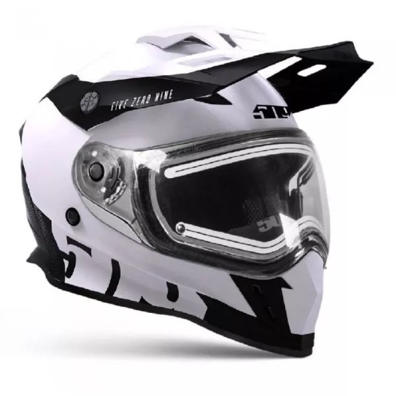 Мотошлем зимний с подогревом 509 Delta R3L Storm Chaser, белый/черный, размер MD