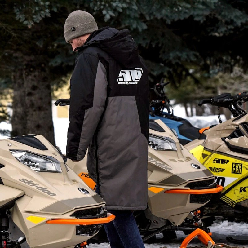 Пальто зимнее мужское 509 R-Series Black Gray, серый/черный, размер LG-XL