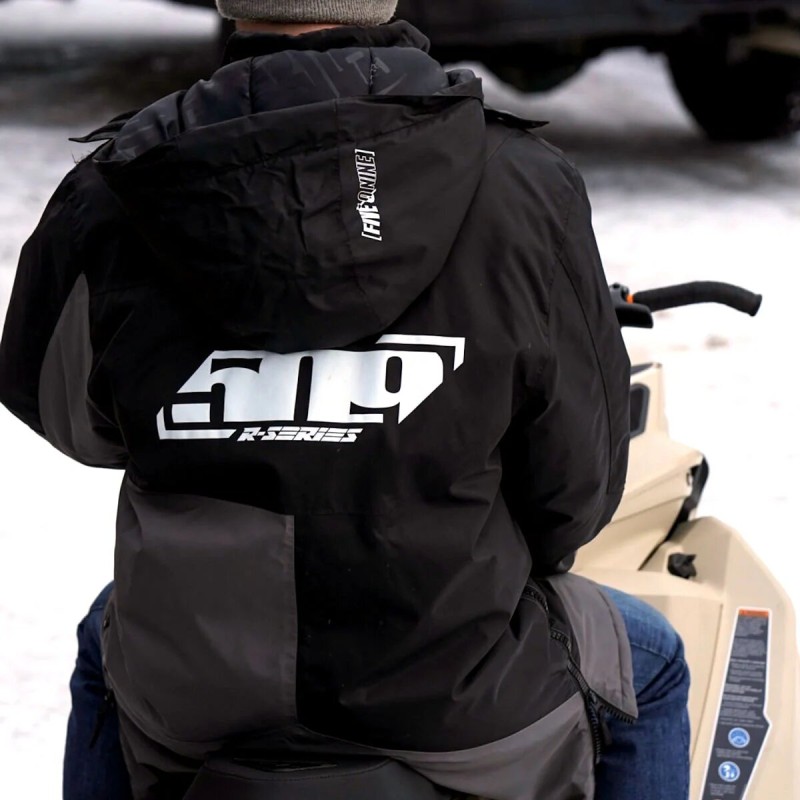 Пальто зимнее мужское 509 R-Series Black Gray, серый/черный, размер LG-XL