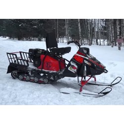 Мотобуксировщик Бурлак Страйк 20 л.с., реверс, электрозапуск + лыжный модуль