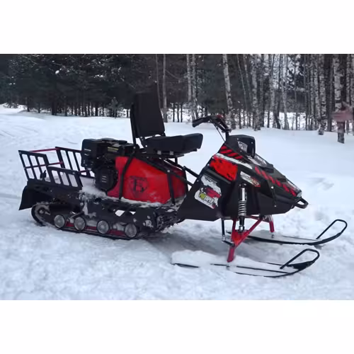 Мотобуксировщик Бурлак Страйк 20 л.с., реверс, электрозапуск + лыжный модуль