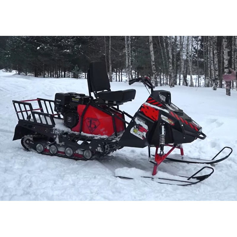 Мотобуксировщик Бурлак Страйк 20 л.с., реверс, электрозапуск + лыжный модуль