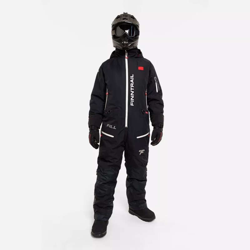 Комбинезон-поплавок мужской Finntrail Float 3902 Graphite, мембрана Hard-tex, черный, размер 54-56 (MK), 170-180 см