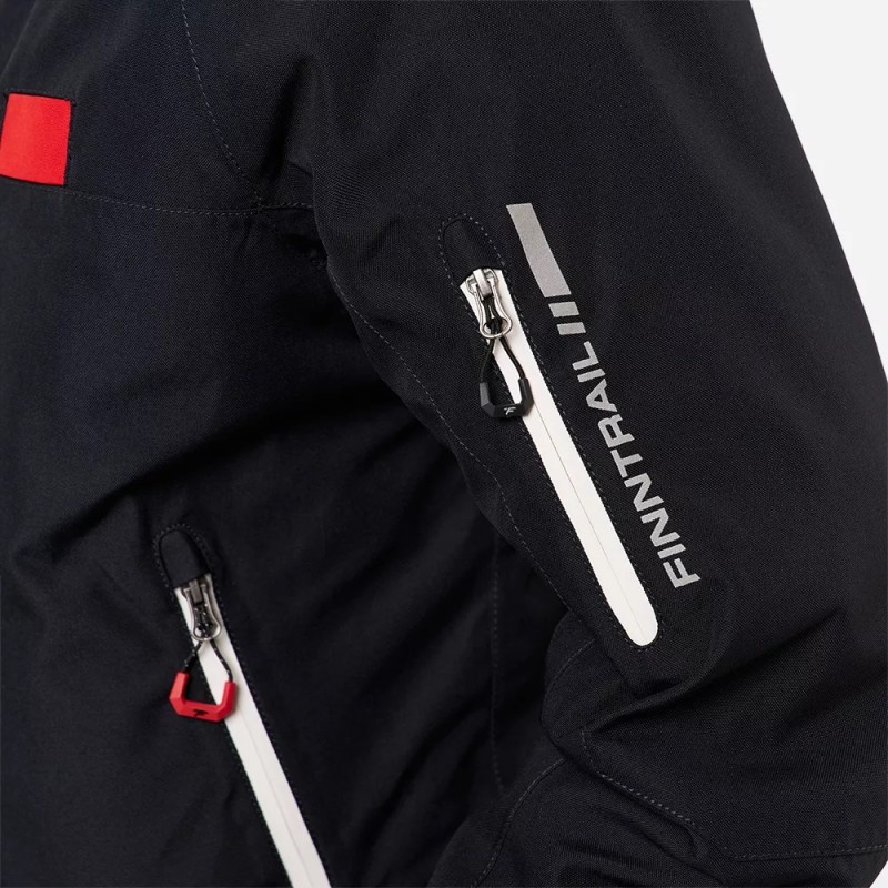 Комбинезон-поплавок мужской Finntrail Float 3902 Graphite, мембрана Hard-tex, черный, размер 50-52 (L), 175-185 см