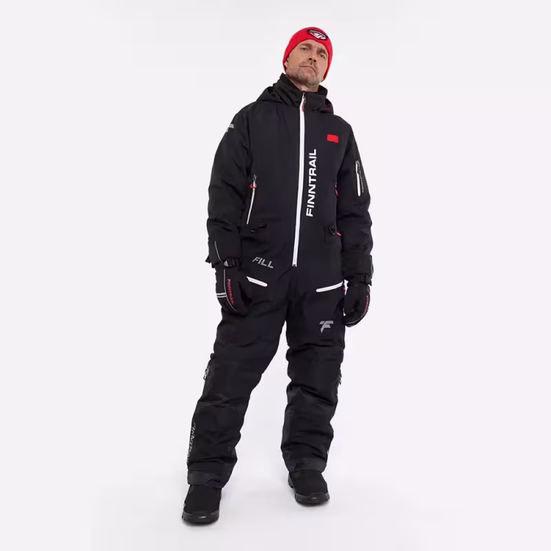Комбинезон-поплавок мужской Finntrail Float 3902 Graphite, мембрана Hard-tex, черный, размер 50-52 (L), 175-185 см