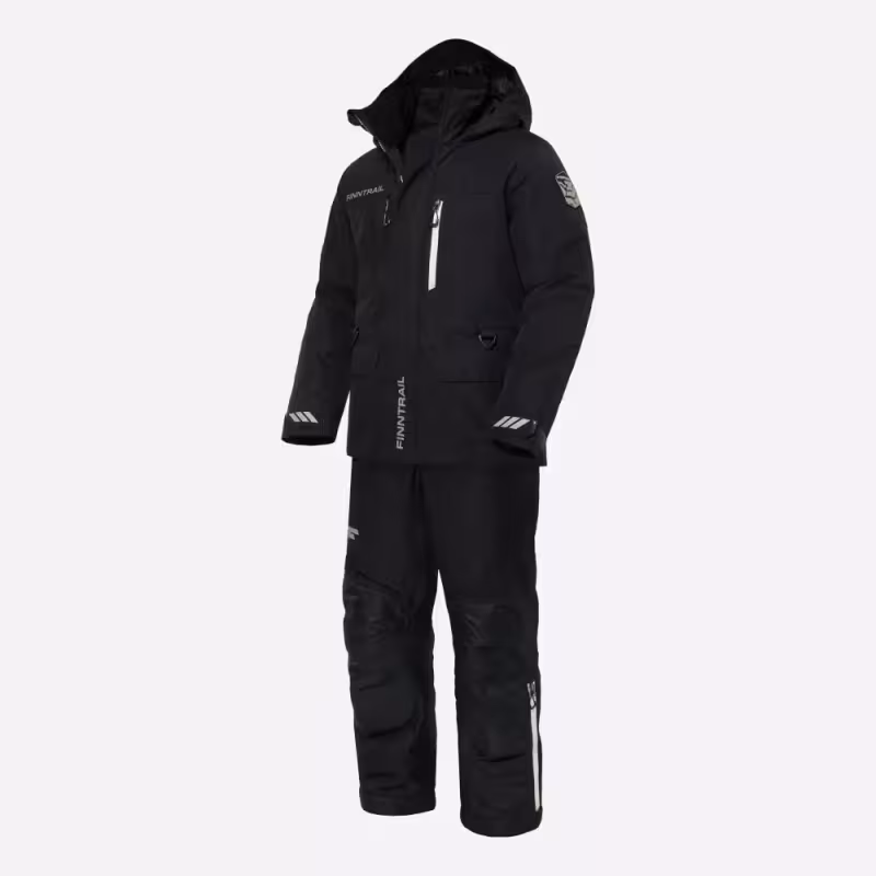 Коcтюм мужской Finntrail Powerman suit 3752 Graphite, мембрана Hard-tex, черный, размер 42-44 (XS), 160-170 см