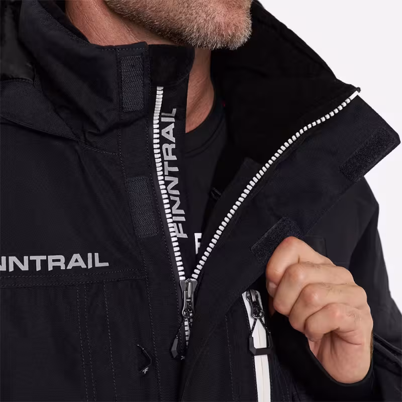 Коcтюм мужской Finntrail Powerman suit 3752 Graphite, мембрана Hard-tex, черный, размер 42-44 (XS), 160-170 см