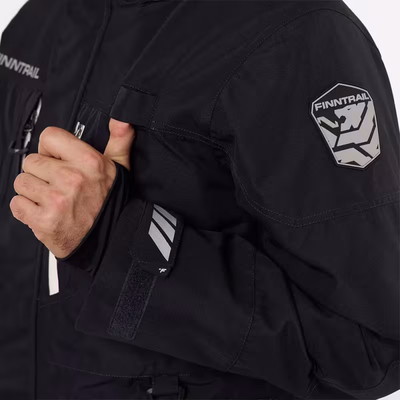 Коcтюм мужской Finntrail Powerman suit 3752 Graphite, мембрана Hard-tex, черный, размер 42-44 (XS), 160-170 см