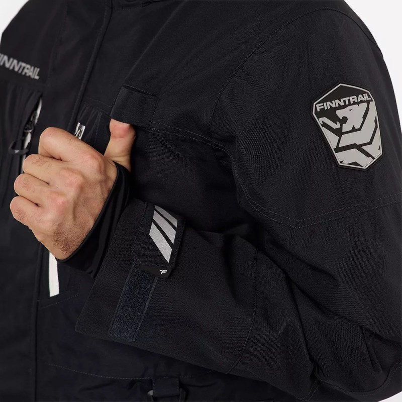 Коcтюм мужской Finntrail Powerman suit 3752 Graphite, мембрана Hard-tex, черный, размер 44-46 (S), 165-175 см