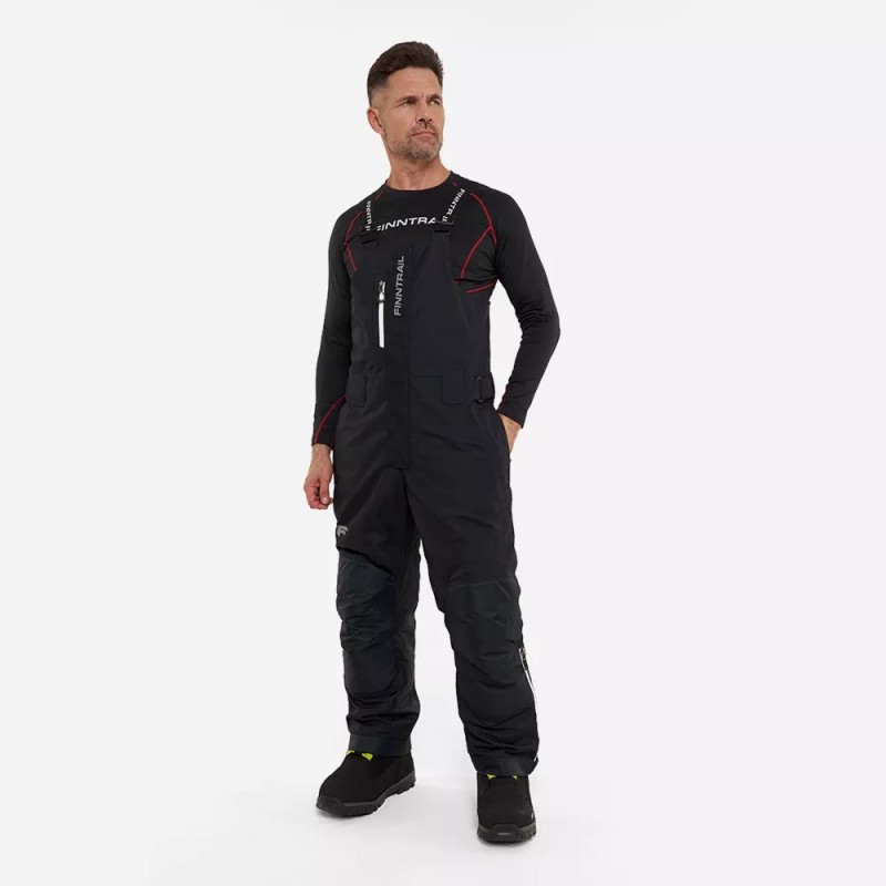 Коcтюм мужской Finntrail Powerman suit 3752 Graphite, мембрана Hard-tex, черный, размер 44-46 (S), 165-175 см