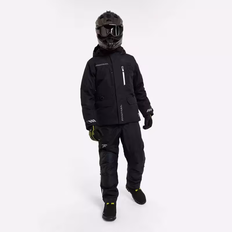 Коcтюм мужской Finntrail Powerman suit 3752 Graphite, мембрана Hard-tex, черный, размер 48-50 (M), 170-180 см