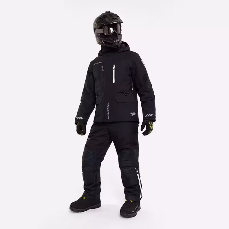 Коcтюм мужской Finntrail Powerman suit 3752 Graphite, мембрана Hard-tex, черный, размер 54-56 (MK), 170-180 см