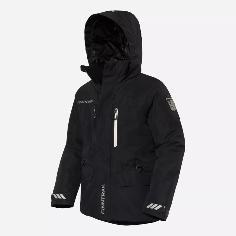 Коcтюм мужской Finntrail Powerman suit 3752 Graphite, мембрана Hard-tex, черный, размер 54-56 (MK), 170-180 см