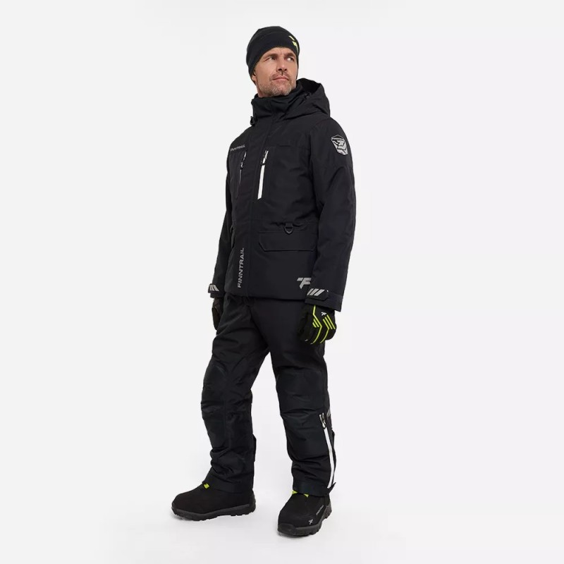 Коcтюм мужской Finntrail Powerman suit 3752 Graphite, мембрана Hard-tex, черный, размер 58-60 (LK), 175-185 см