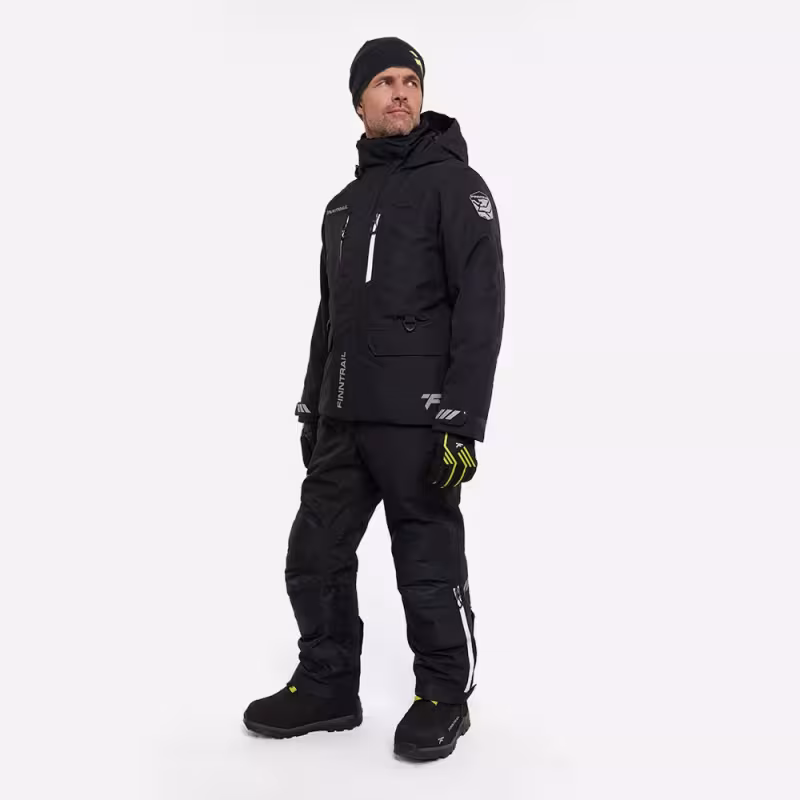 Коcтюм мужской Finntrail Powerman suit 3752 Graphite, мембрана Hard-tex, черный, размер 54-56 (XL), 180-190 см