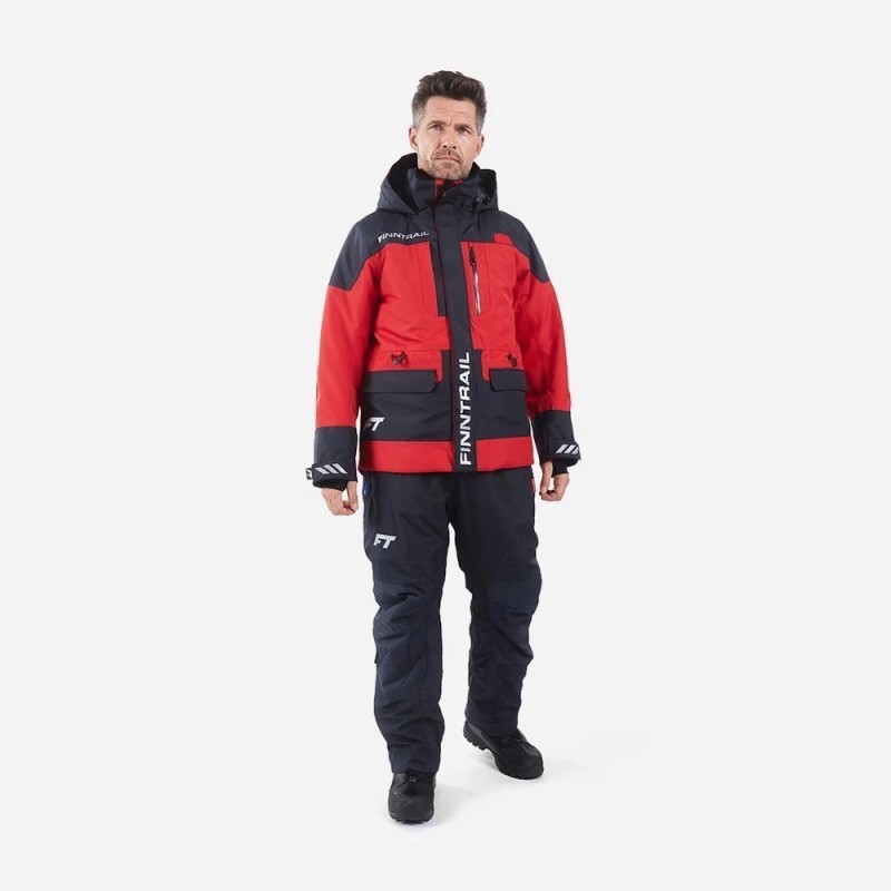 Коcтюм мужской Finntrail Powerman 21 3752 Red, мембрана Hard-tex, красный, размер 58-60 (LK), 175-185 см