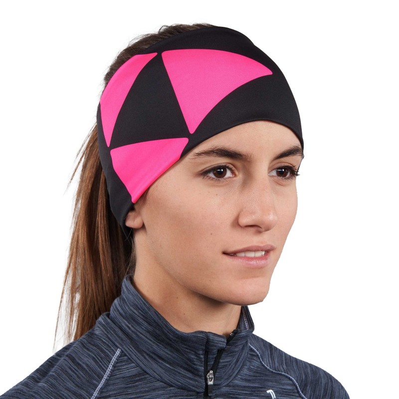 Повязка на голову женская Fischer Oberstdorf, черный/розовый