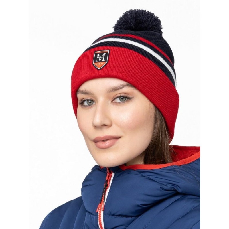 Шапка Moax Blizzard 23631M/751, синий/красный, размер 58