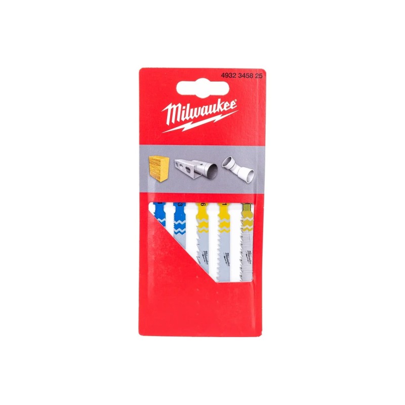 Пилки д/лобзика по дереву и металлу Milwaukee 4932345825, 5 шт