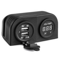 Гнездо зарядное USB двойное Skipper SK-DS6-2023/4010