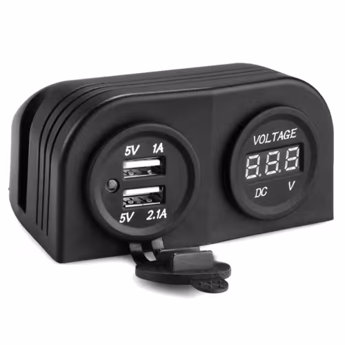 Гнездо зарядное USB двойное Skipper SK-DS6-2023/4010