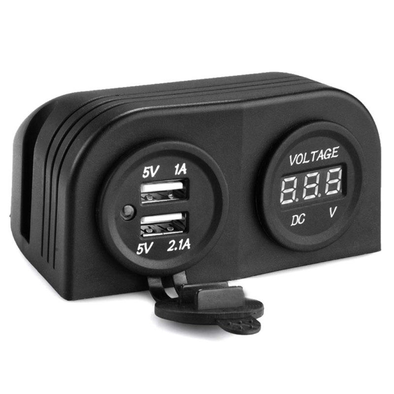 Гнездо зарядное USB двойное Skipper SK-DS6-2023/4010