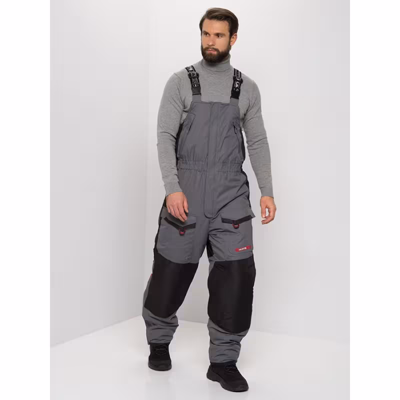 Костюм мужской Huntsman (Восток) Siberia, ткань Breathable, серый/черный, размер 48-50, 170-176 см