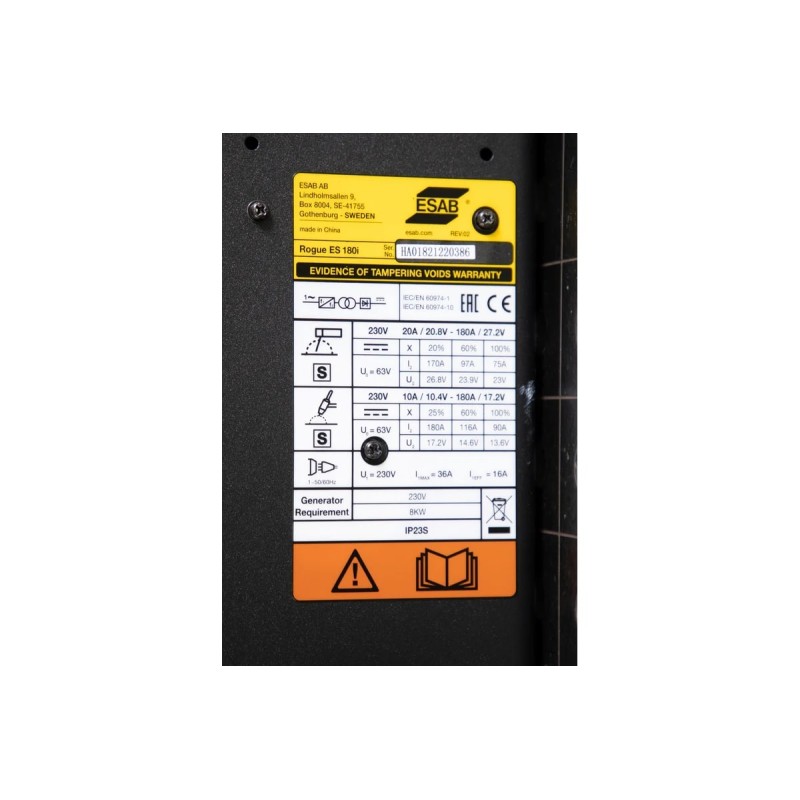 Сварочный инвертор ESAB Rogue ES 180i