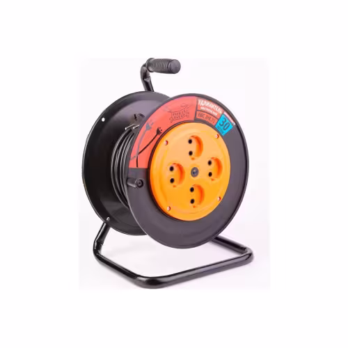 Удлинитель силовой четырехместный на катушке Рыжая такса УКП04-2608, (3,5 кВт, 30 м)