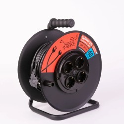 Удлинитель силовой четырехместный на катушке Рыжая такса УКП04-2813, (16А, 3,5 кВт, 40 м)