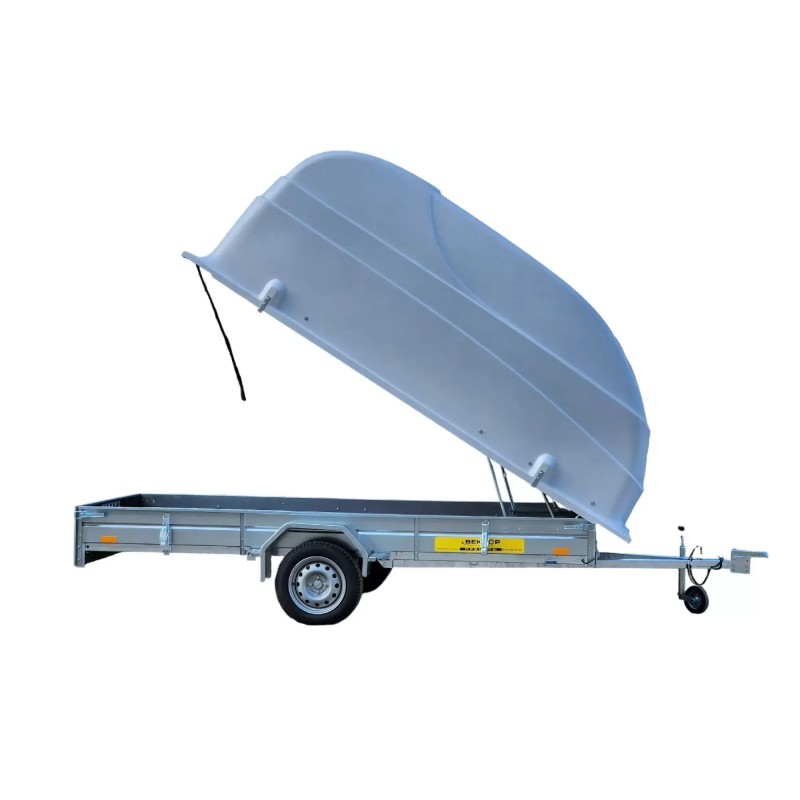 Прицеп бортовой одноосный Вектор ЛАВ 81011А с крышкой, высокий борт