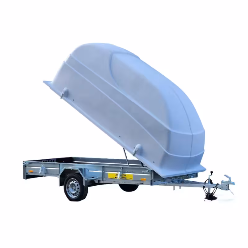 Прицеп бортовой одноосный Вектор ЛАВ 81011А с крышкой, высокий борт