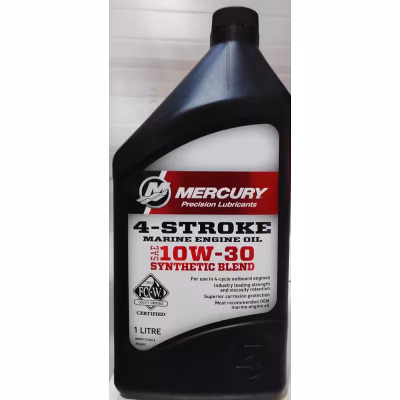 Масло моторное полусинтетическое для 4Т лодочных моторов Mercury 8M0206995, 10W-30, 1 л