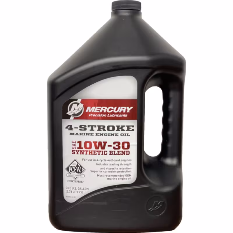 Масло моторное полусинтетическое для 4Т лодочных моторов Mercury 8M0206996, 10W-30, 4 л