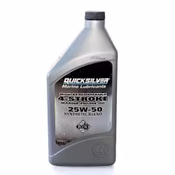 Масло моторное полусинтетическое для 4Т лодочных моторов Quicksilver 8M0096256, 25W-50, 1 л