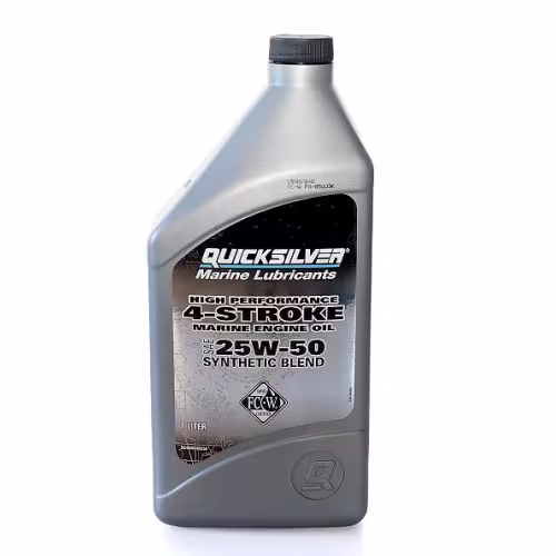 Масло моторное полусинтетическое для 4Т лодочных моторов Quicksilver 8M0096256, 25W-50, 1 л
